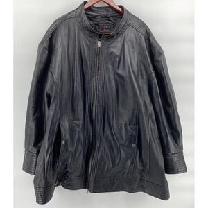 Oxide Men's Black leather coat Size 5XL